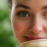 Sophie enjoying herbal tea at spa